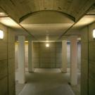 Restauro della Casa della Pace a Chieri - vista del tunnel pedonale di collegamento con l'autorimessa