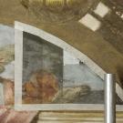 Restauro chiesa S. Teresa a Torino - particolare della cappella di San Giovanni durante la pulitura
